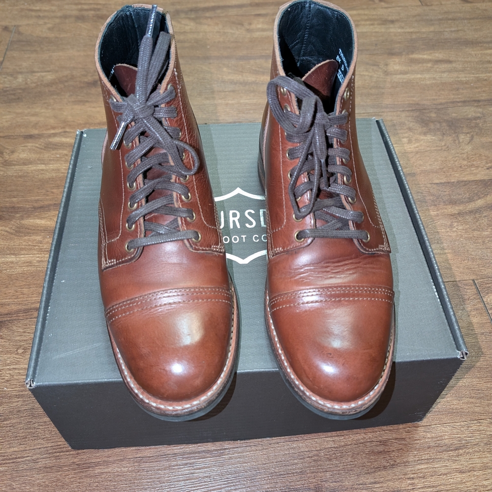 Thursday Boot Company Vanguard Men's Brown Leather Boots Size 8.5 D